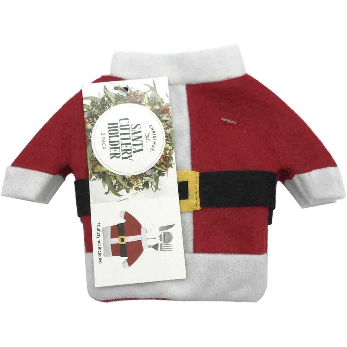 Christmas Santa Cutlery Holder 2 Pack Woolworths