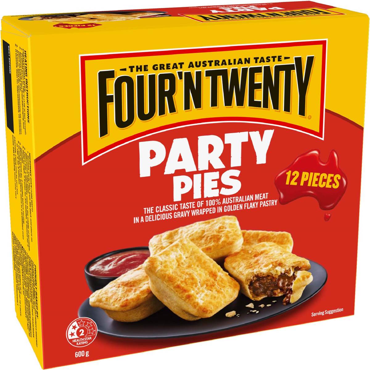 Four n Twenty Party Pies Frozen 12 Pack Woolworths
