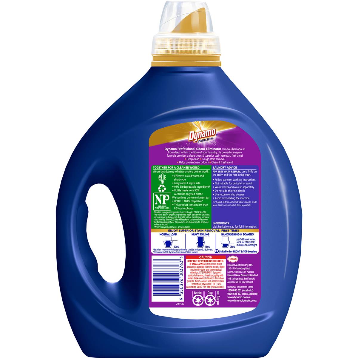 Dynamo Professional Odour Eliminating Laundry Detergent Liquid 3.6l ...