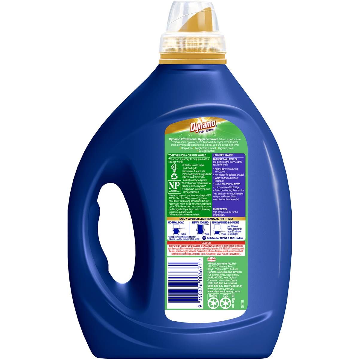 Dynamo Professional Hygiene Power Laundry Detergent Liquid 1.8l ...