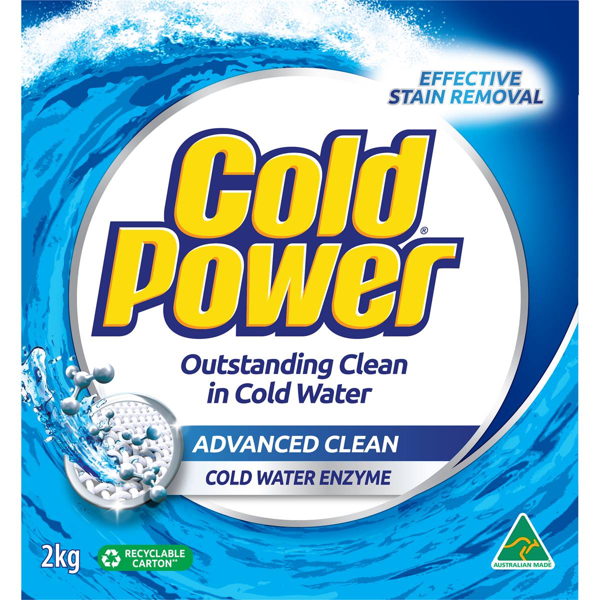 Cold Power Advanced Clean Laundry Washing Powder Detergent 2kg Woolworths