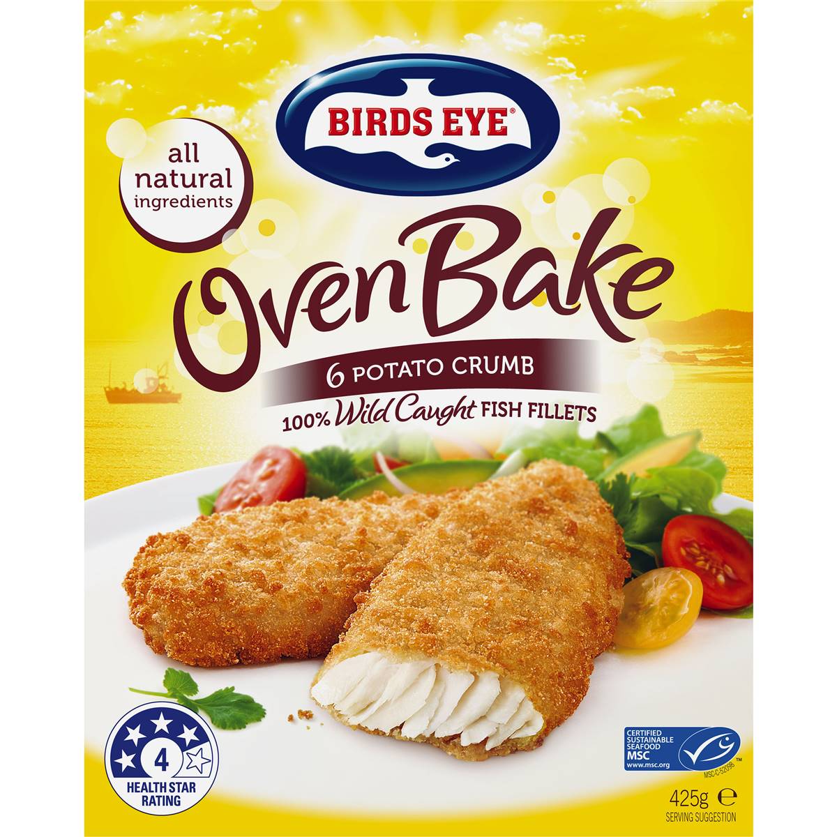 Birds Eye Oven Bake Potato Crumb Hoki Fish Fillets 425g | Woolworths