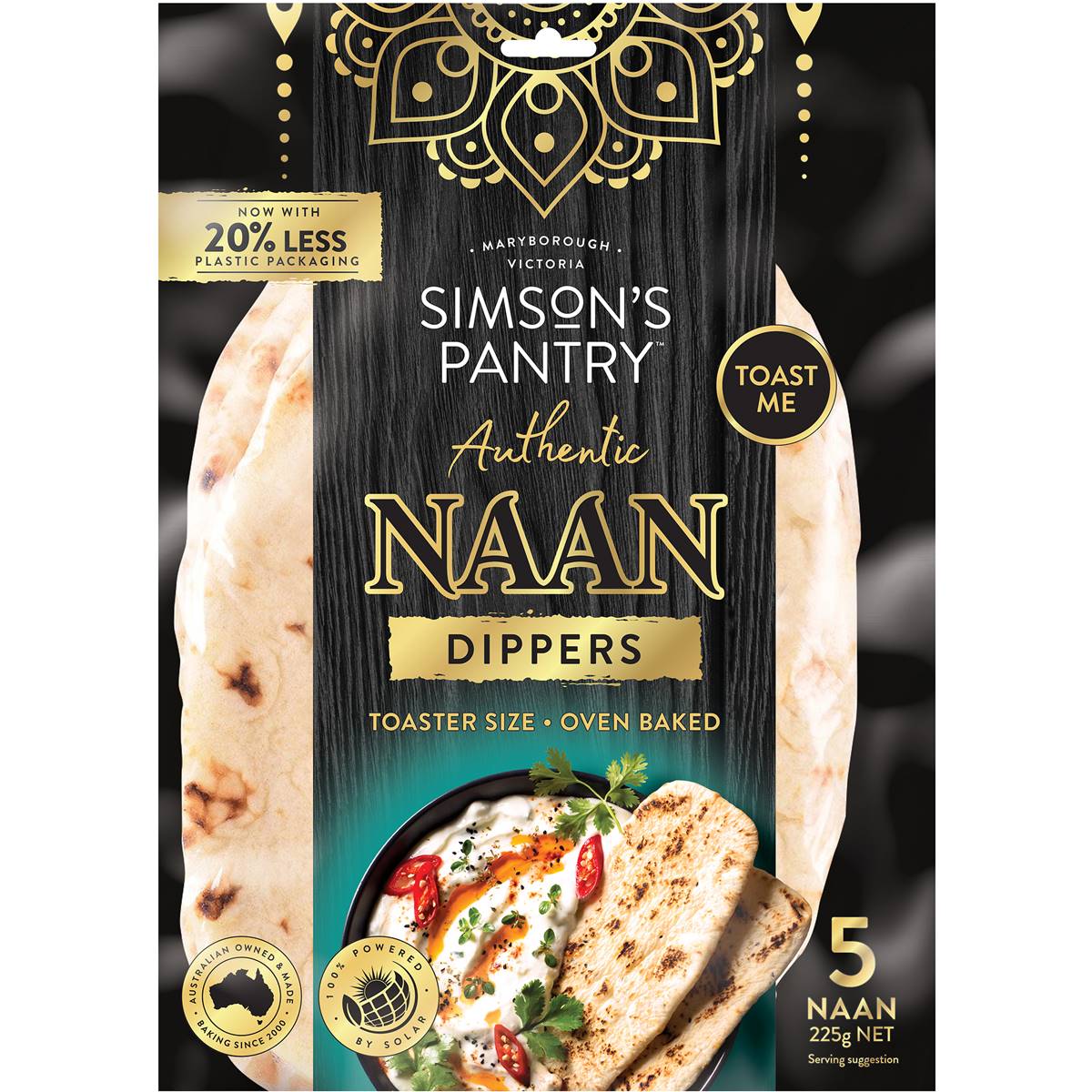 Simson's Pantry Authentic Naan Dippers 5 Pack Woolworths