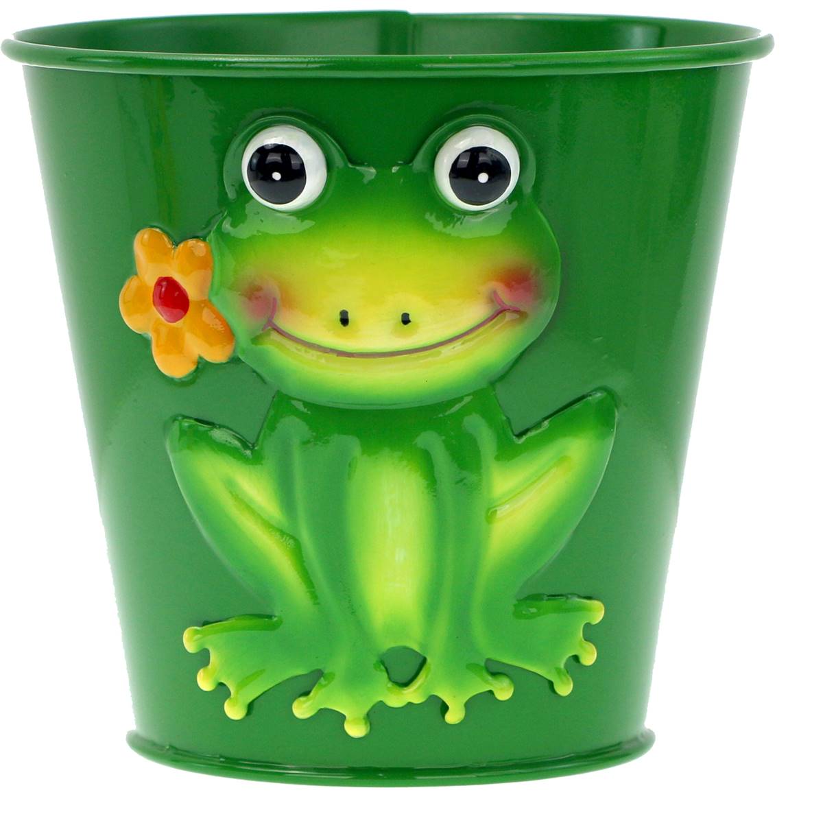 Discovery Garden Metal Animal Pot Frog Animal Pot Frog