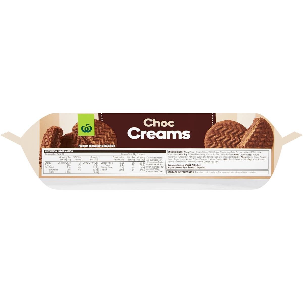 Woolworths Chocolate Cream Biscuit 140g Woolworths