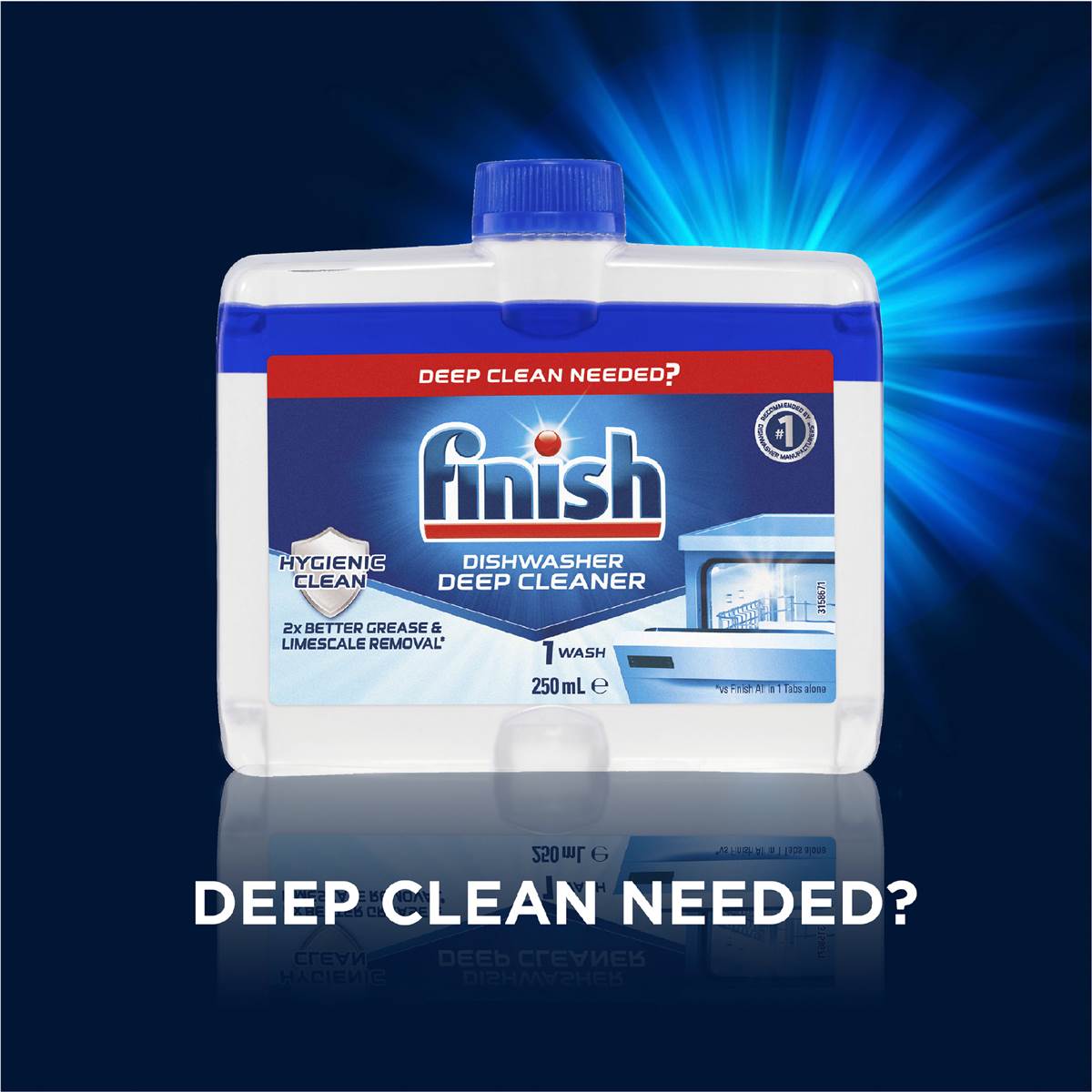 Finish Dishwasher Deep Cleaner Regular Liquid 250ml Woolworths