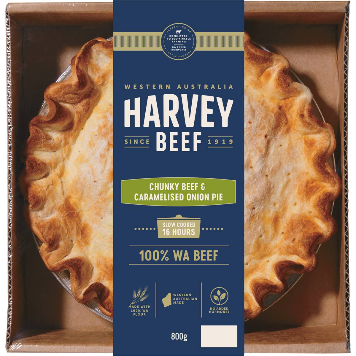 Harvey Beef Family Pie Chunky Beef & Caramelised Onion 800g Woolworths