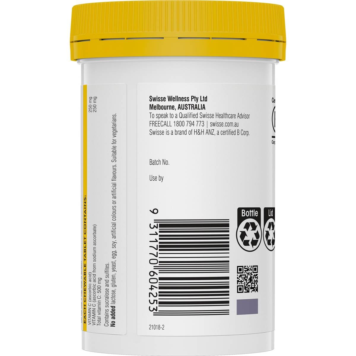 Swisse Ultiboost Vitamin C Chewable Tablets For Immune Health 110 Pack Woolworths