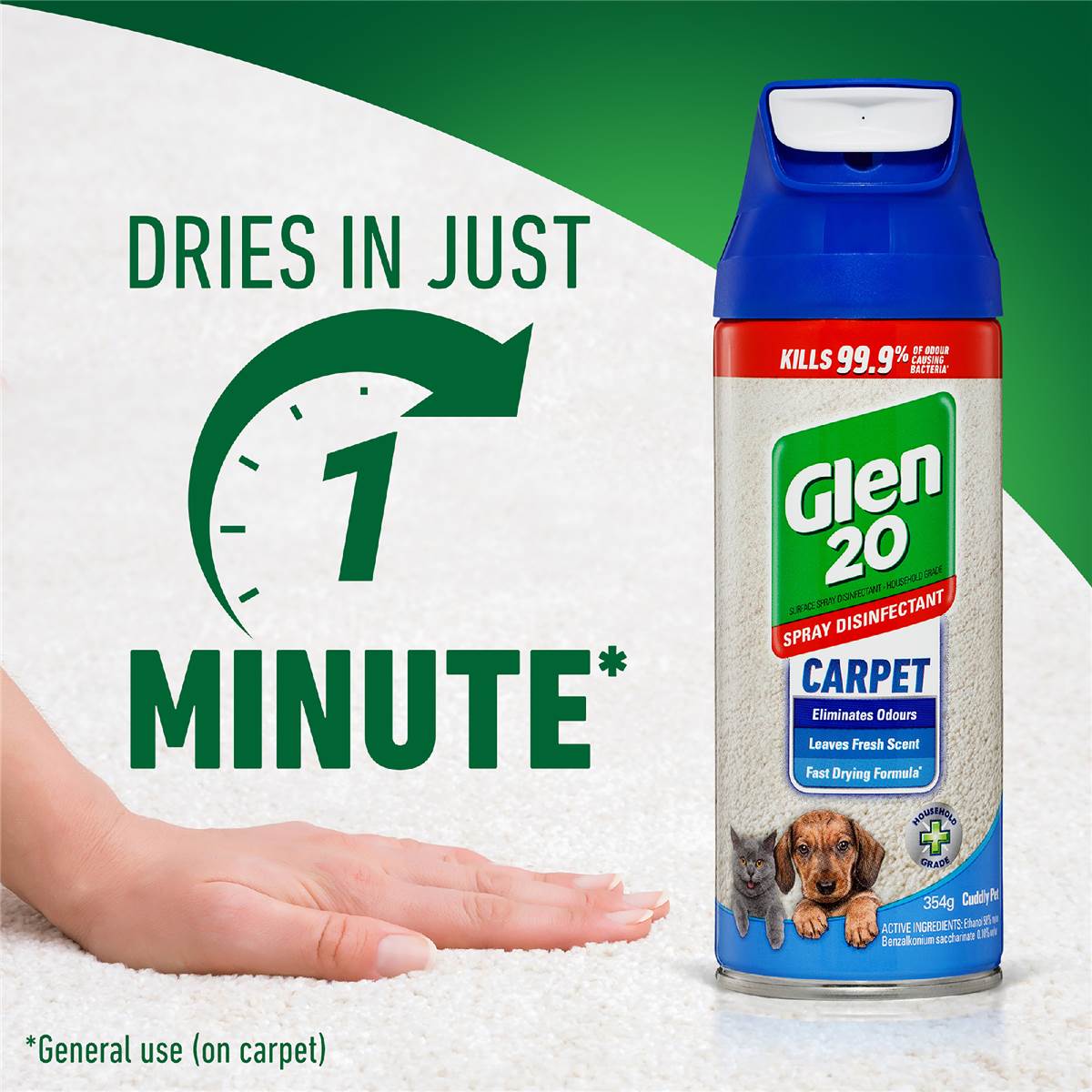 Glen 20 Carpet Cuddly Pet Disinfectant Spray 354g Woolworths