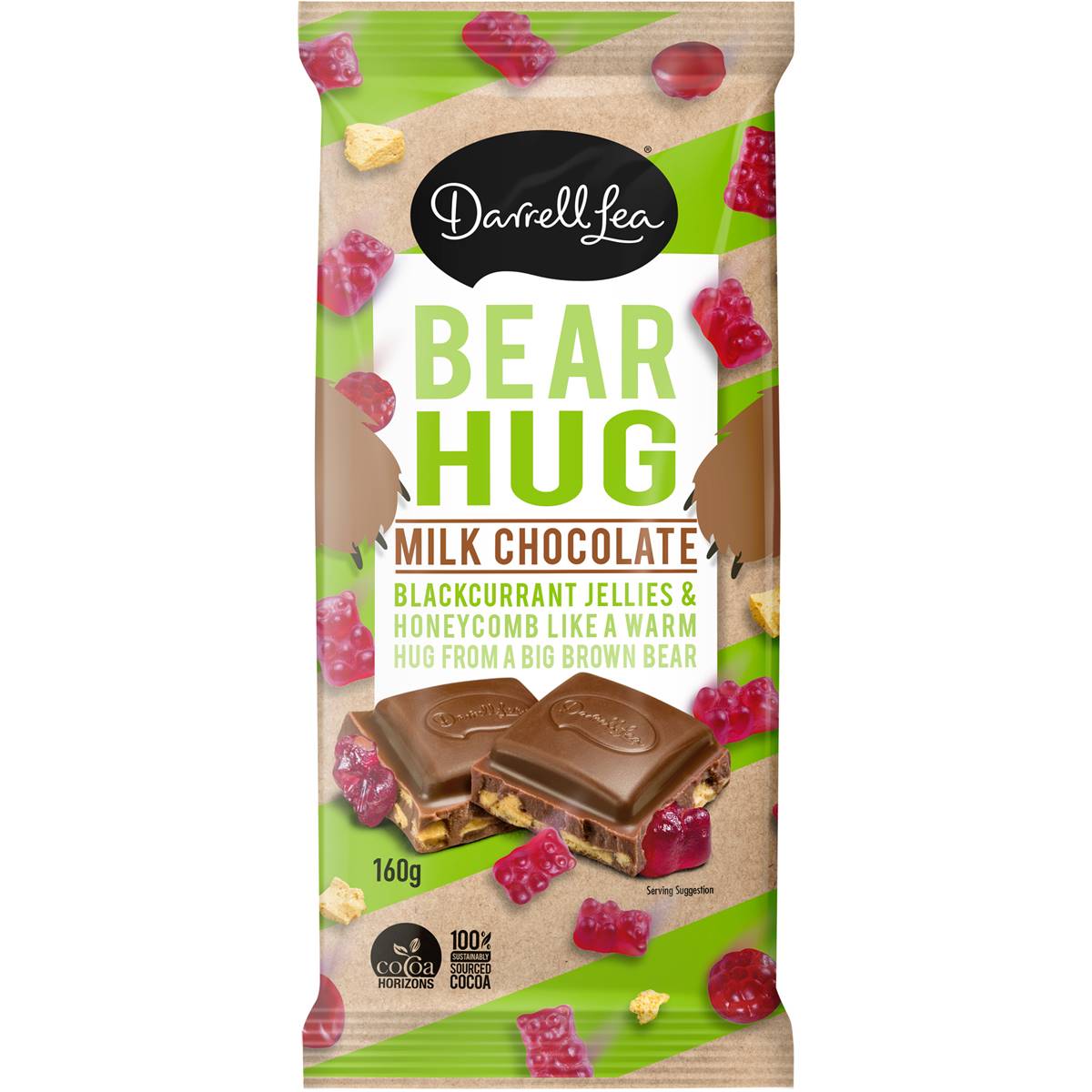 Darrell Lea Bear Hug Milk Chocolate Block 160g | Woolworths