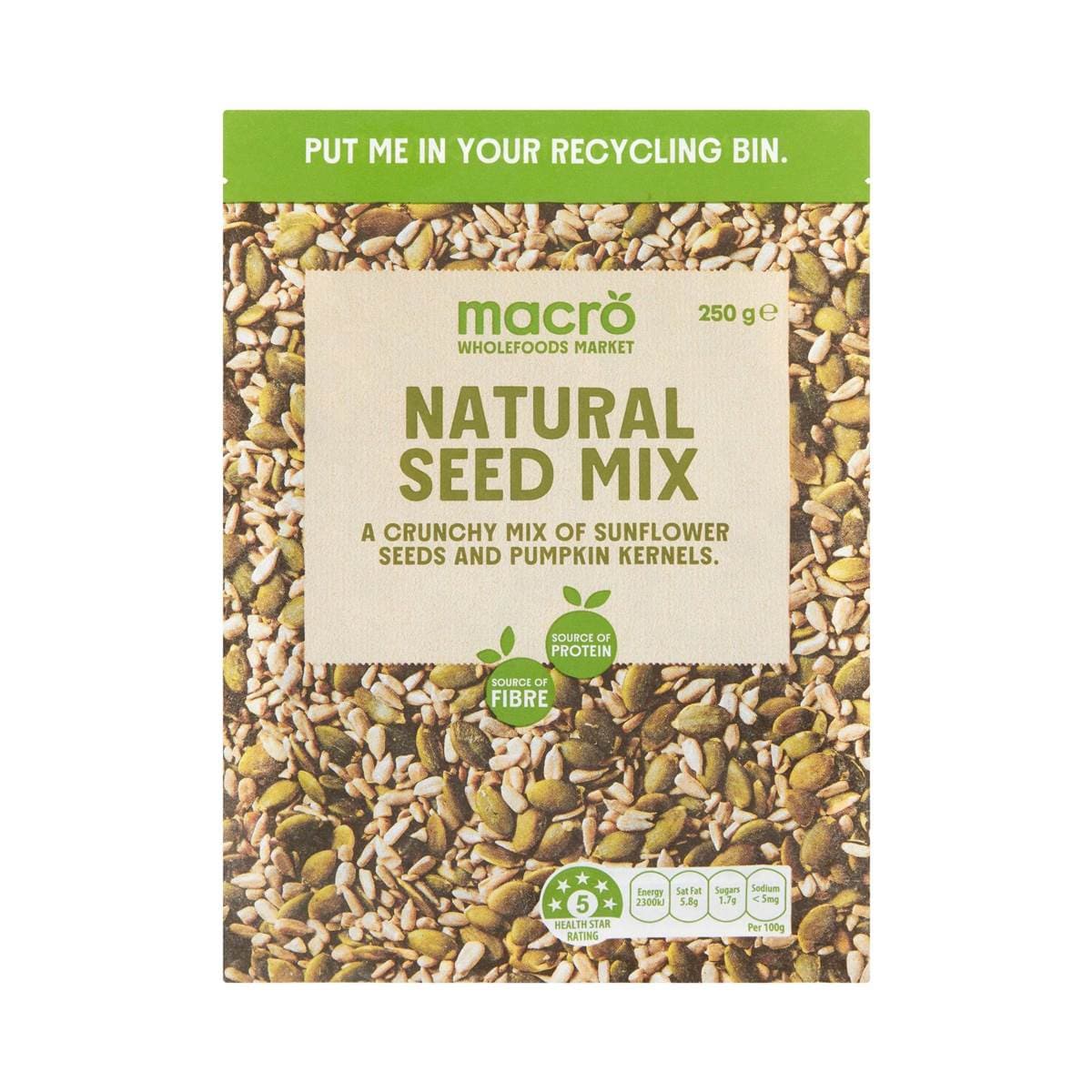 Macro Seed Mix With Pepitas & Sunflower Seeds 250g Woolworths