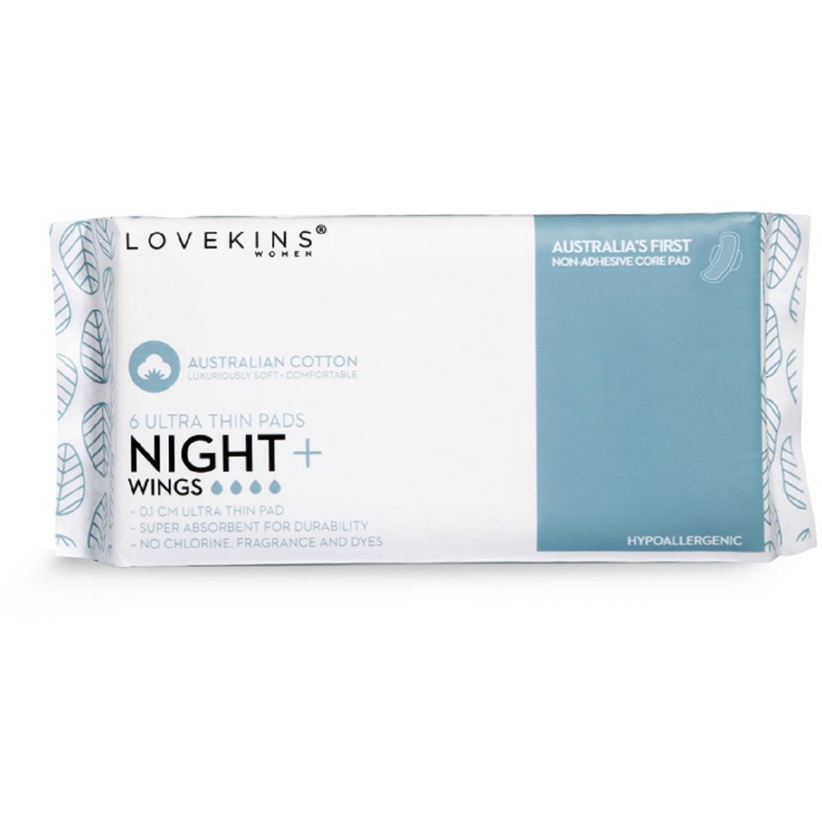 Lovekins Ultra Thin Night Pads With Wings