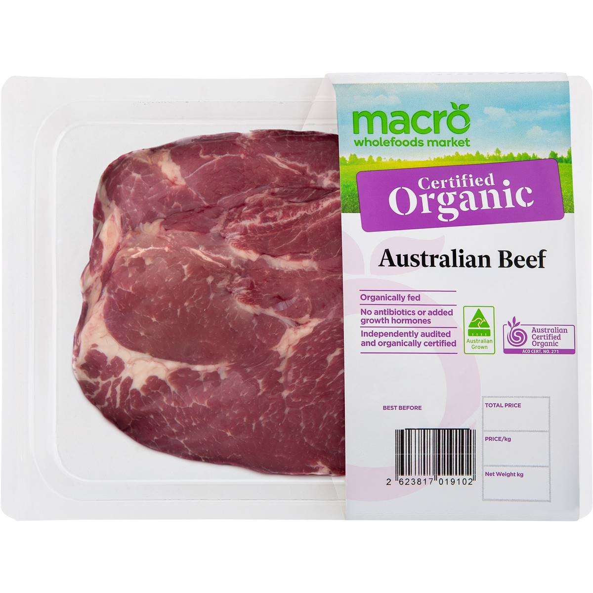 Macro Organic Beef Chuck Steak 350g 700g Woolworths