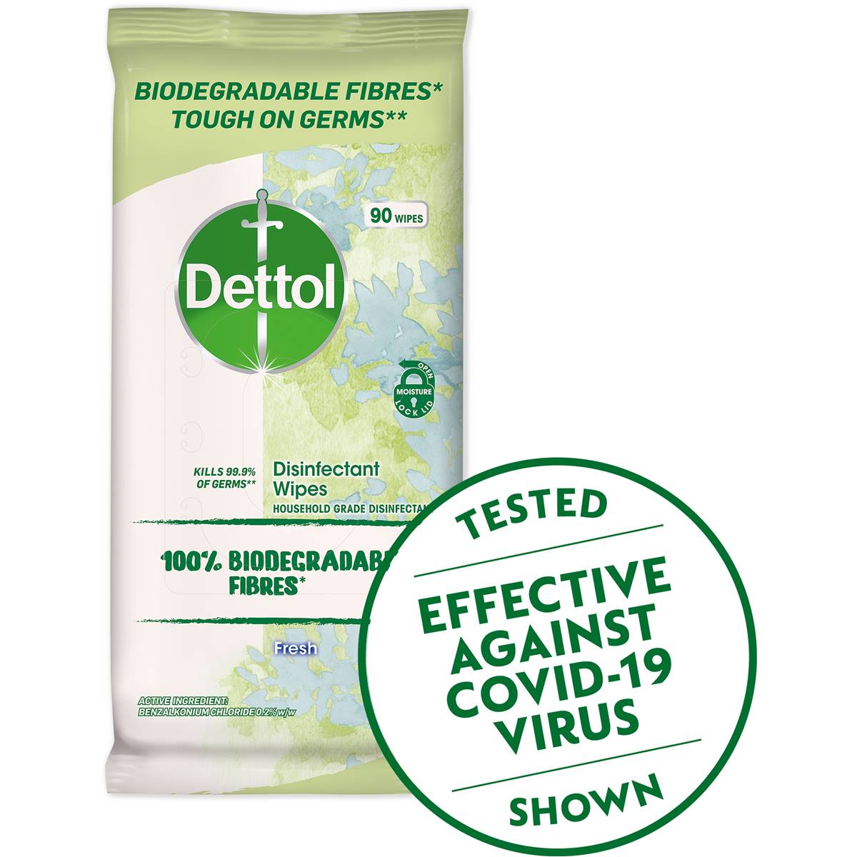 Dettol Biodegradable Disinfectant Cleaning Wipes Fresh 90 Pack Woolworths