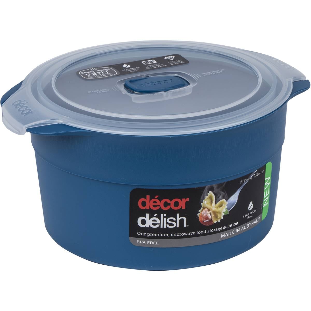 Decor Delish Container Round 2.2l Woolworths