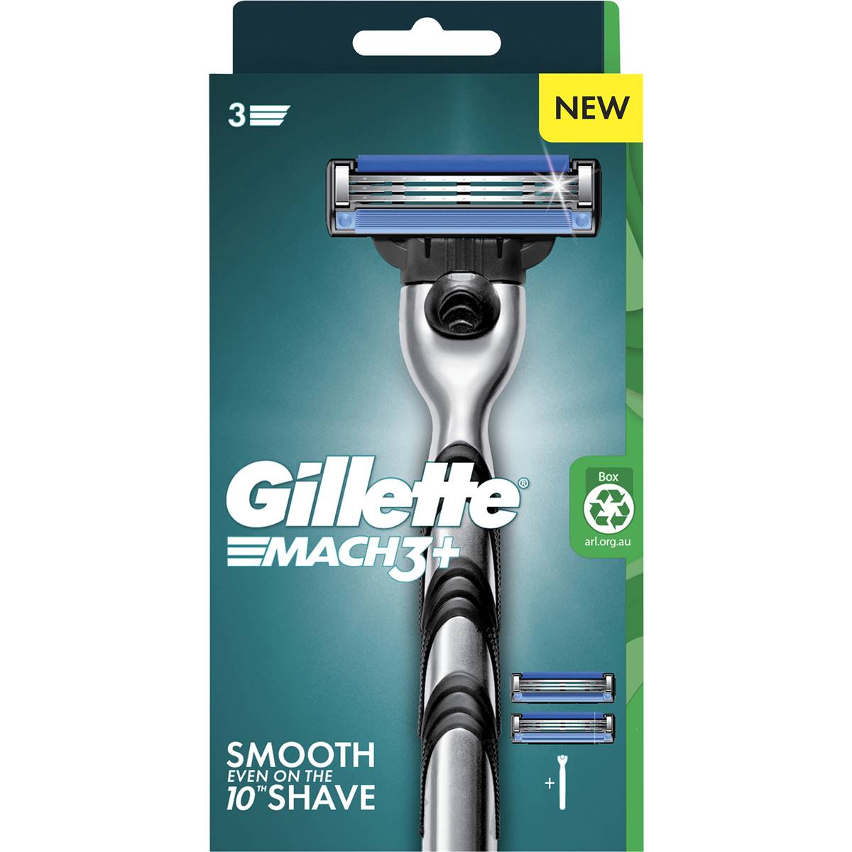 Gillette Mach3+ Shaving Razor Each Woolworths