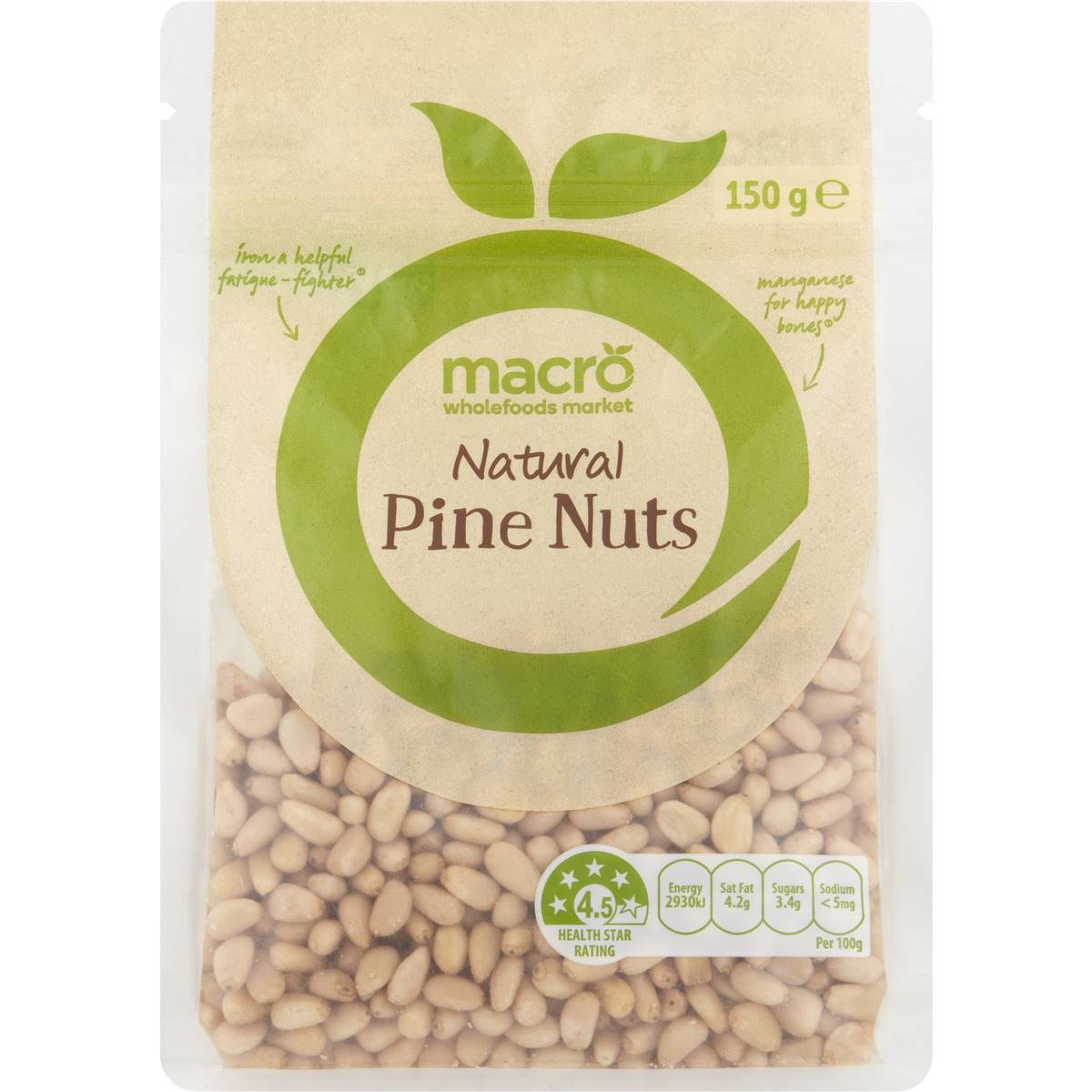 Macro Natural Pine Nuts 150g 