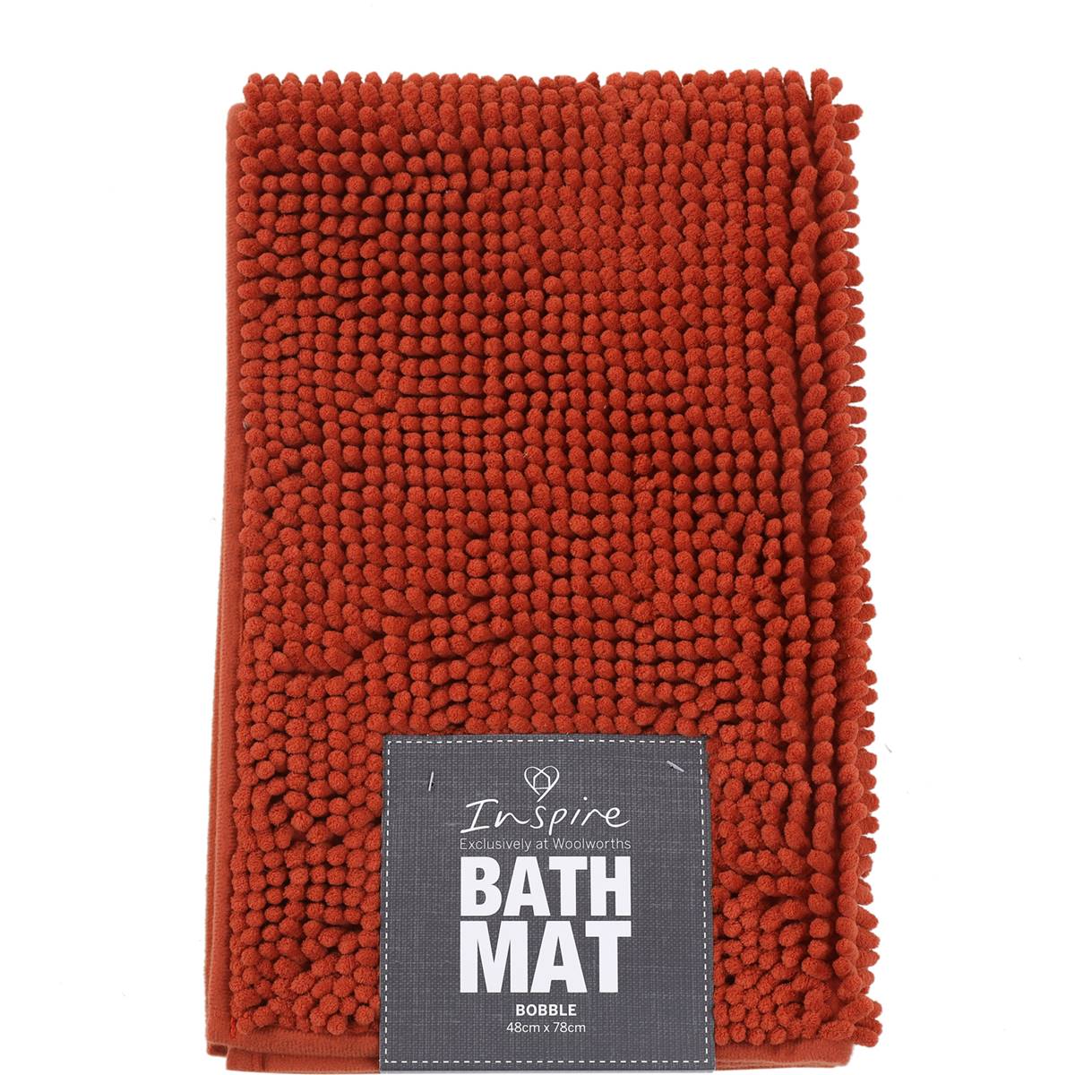 Inspire Bath Mat Bobble Dark Each Woolworths