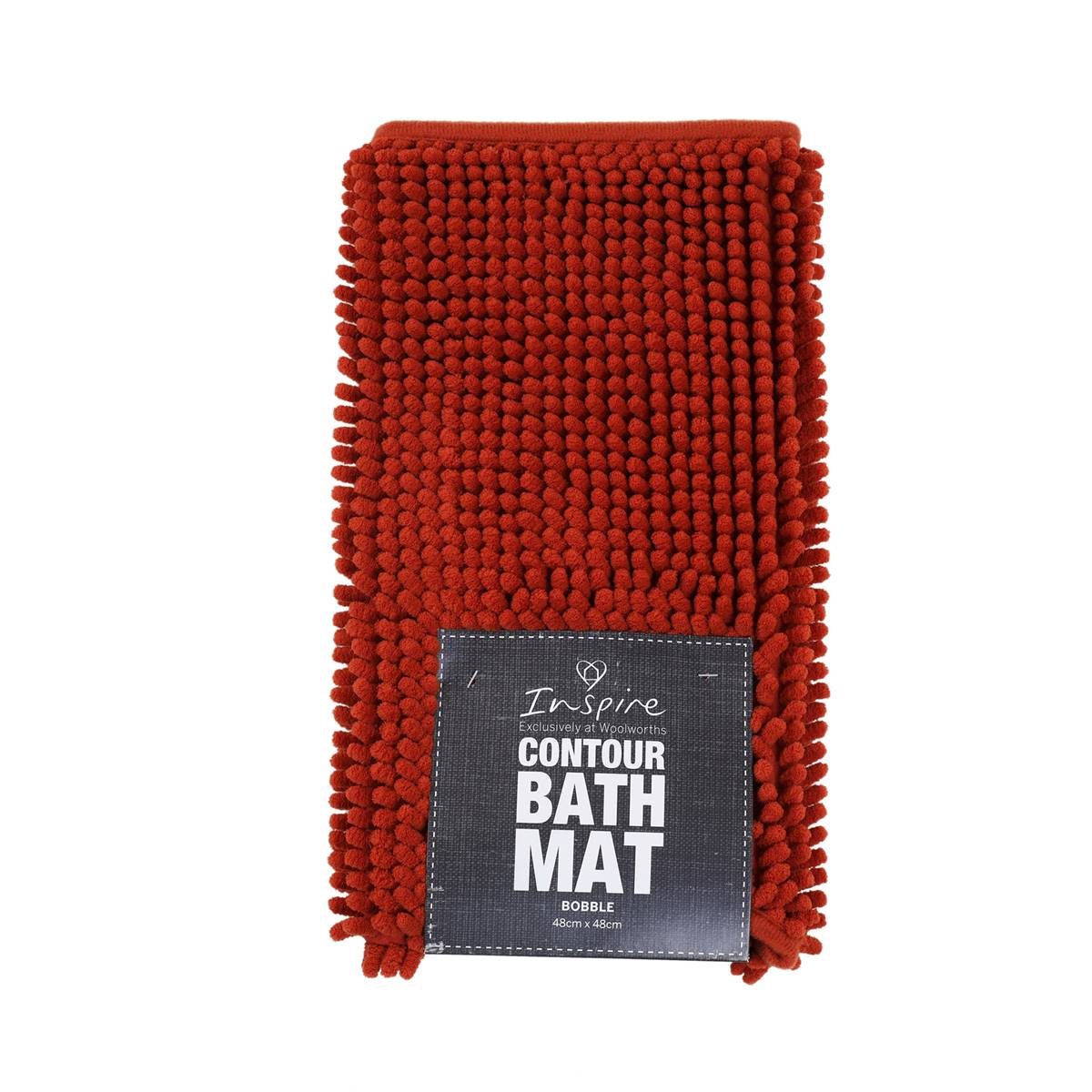 Inspire Contour Bath Mat Bobble Dark Each Woolworths