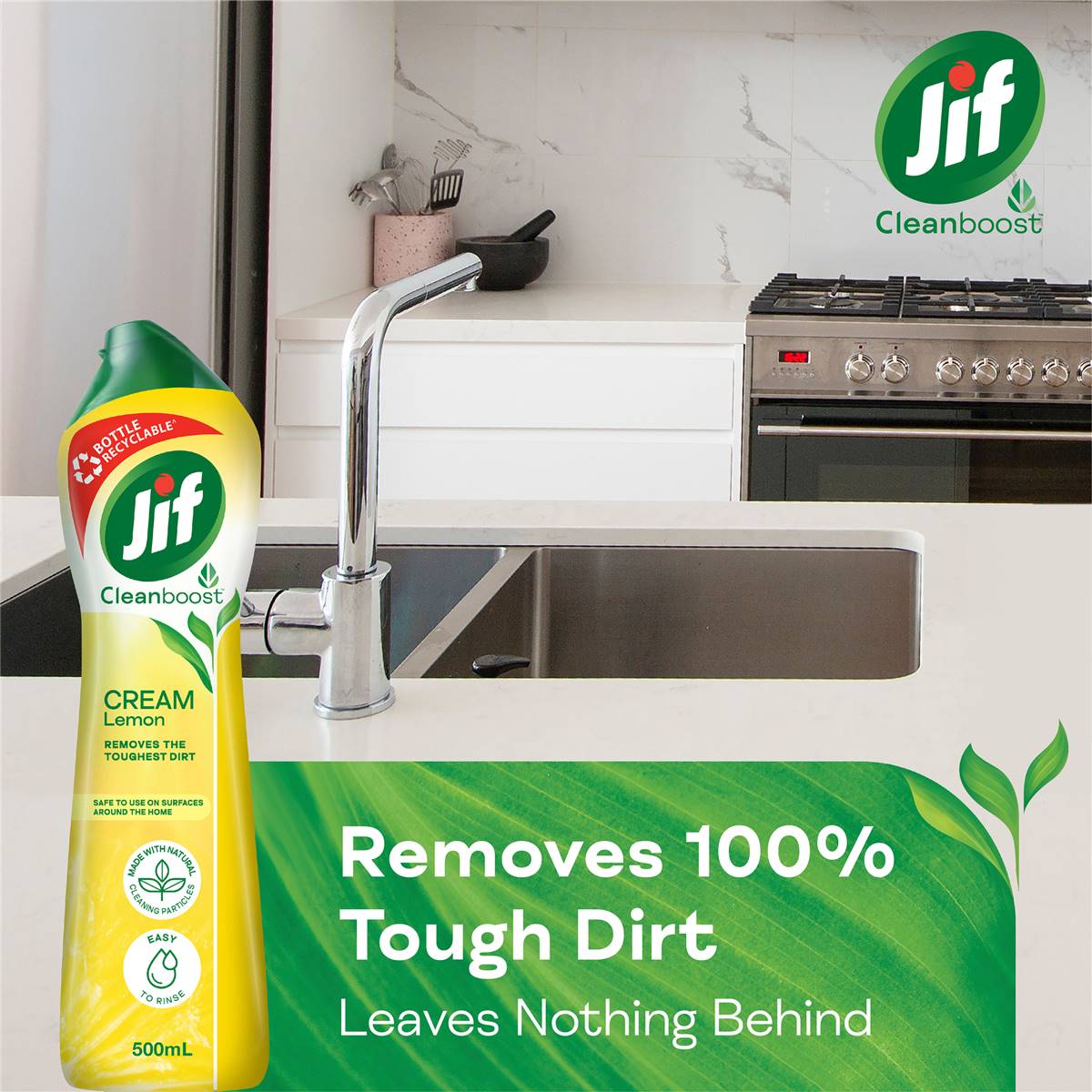 Jif Cream Cleanser With Micro Particles Lemon 500ml Woolworths