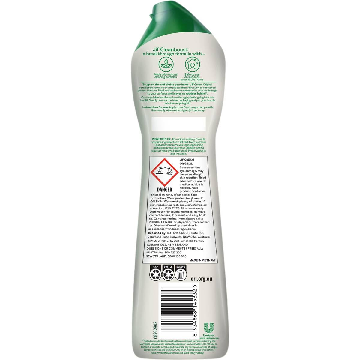 Jif Cream Cleanser With Micro Particles Original 500ml Woolworths