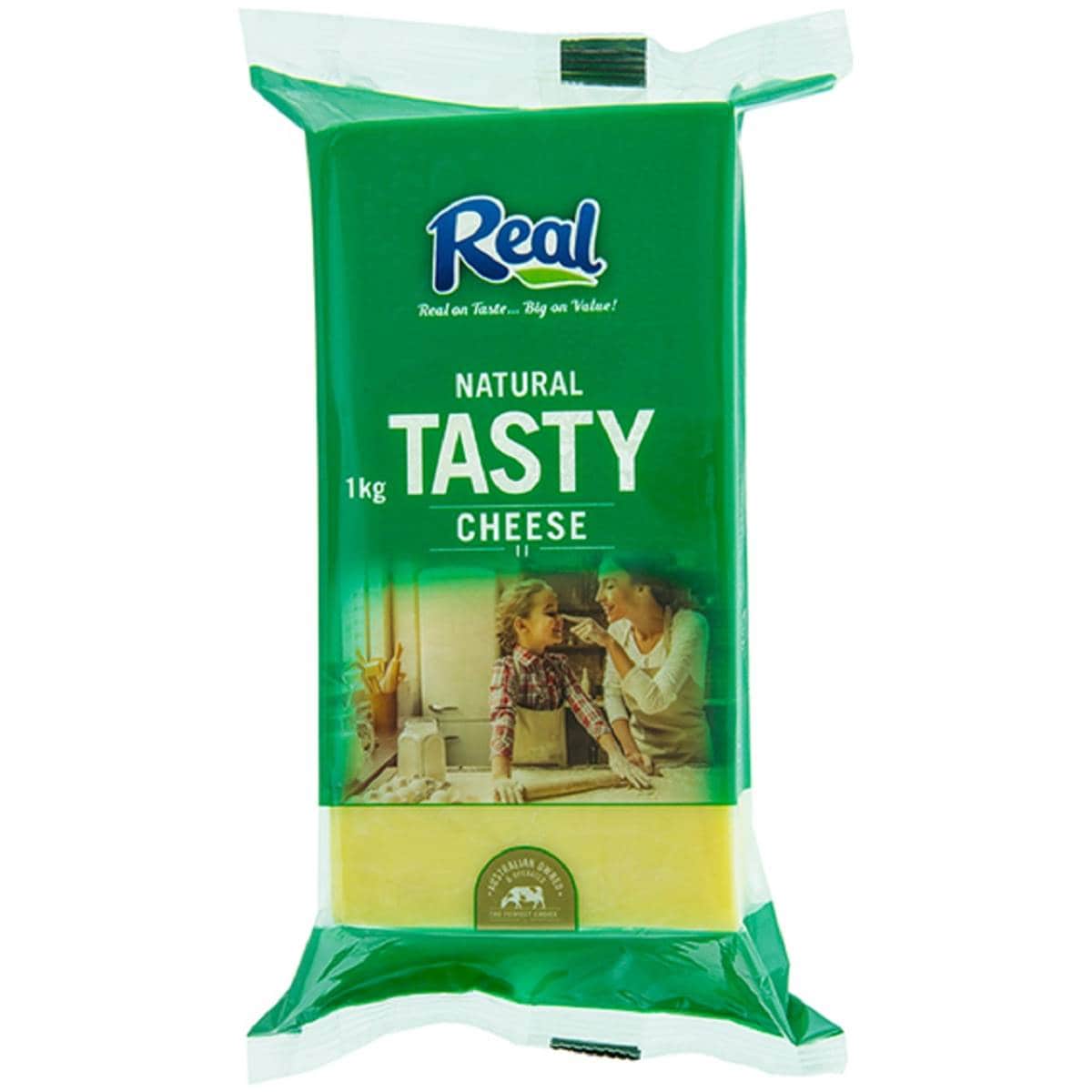The Real Natural Tasty Cheese Block 1kg Woolworths