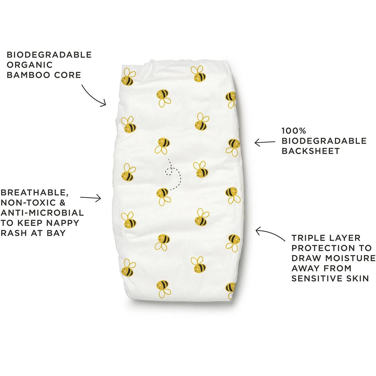 Tooshies Eco Nappies Size 6 Junior 30 Pack Woolworths