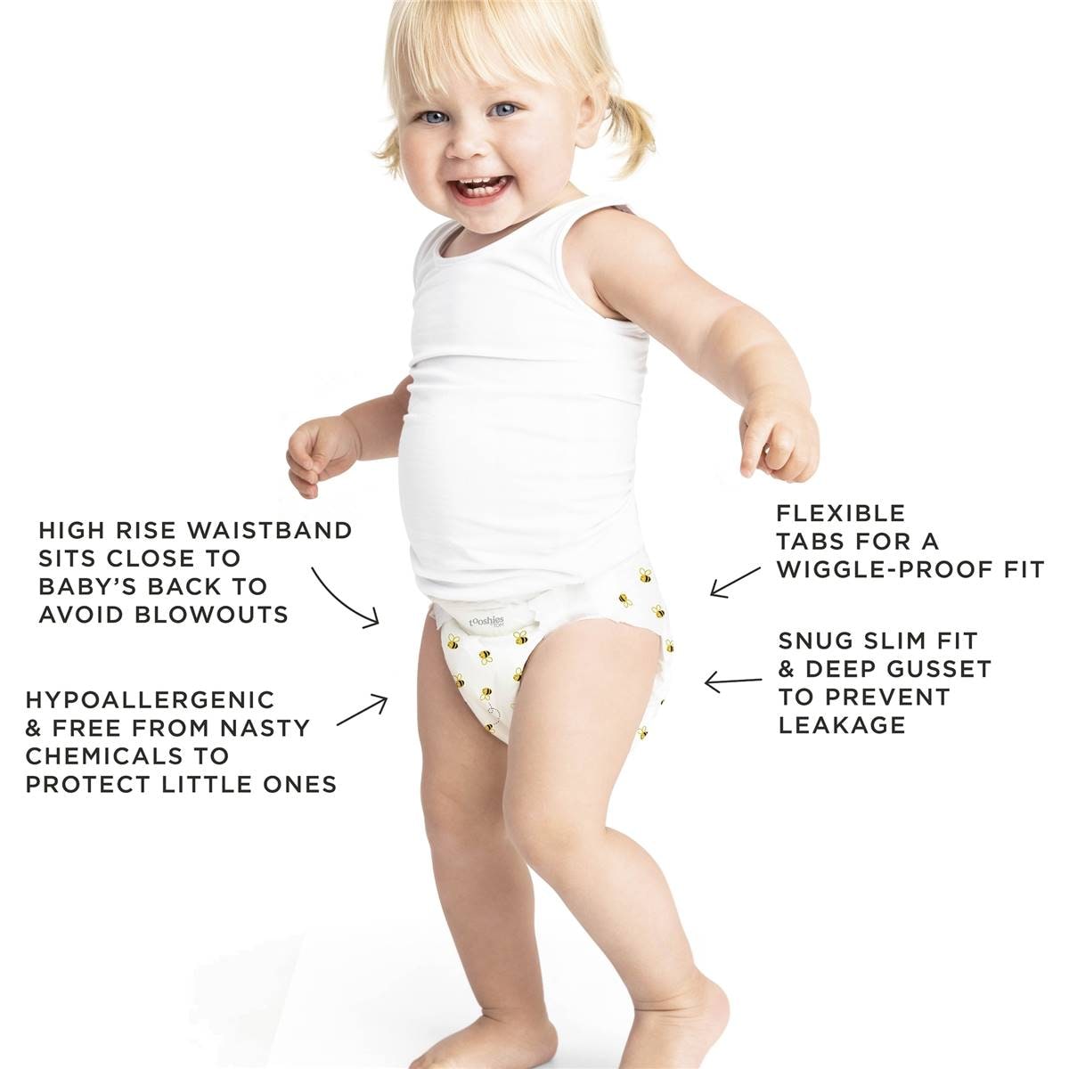 Tooshies Eco Nappies Size 6 Junior 30 Pack Woolworths