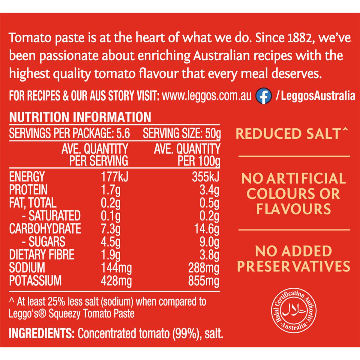 Leggo's Tomato Paste Triple Concentrate Tub 140g X 2 Pack Woolworths