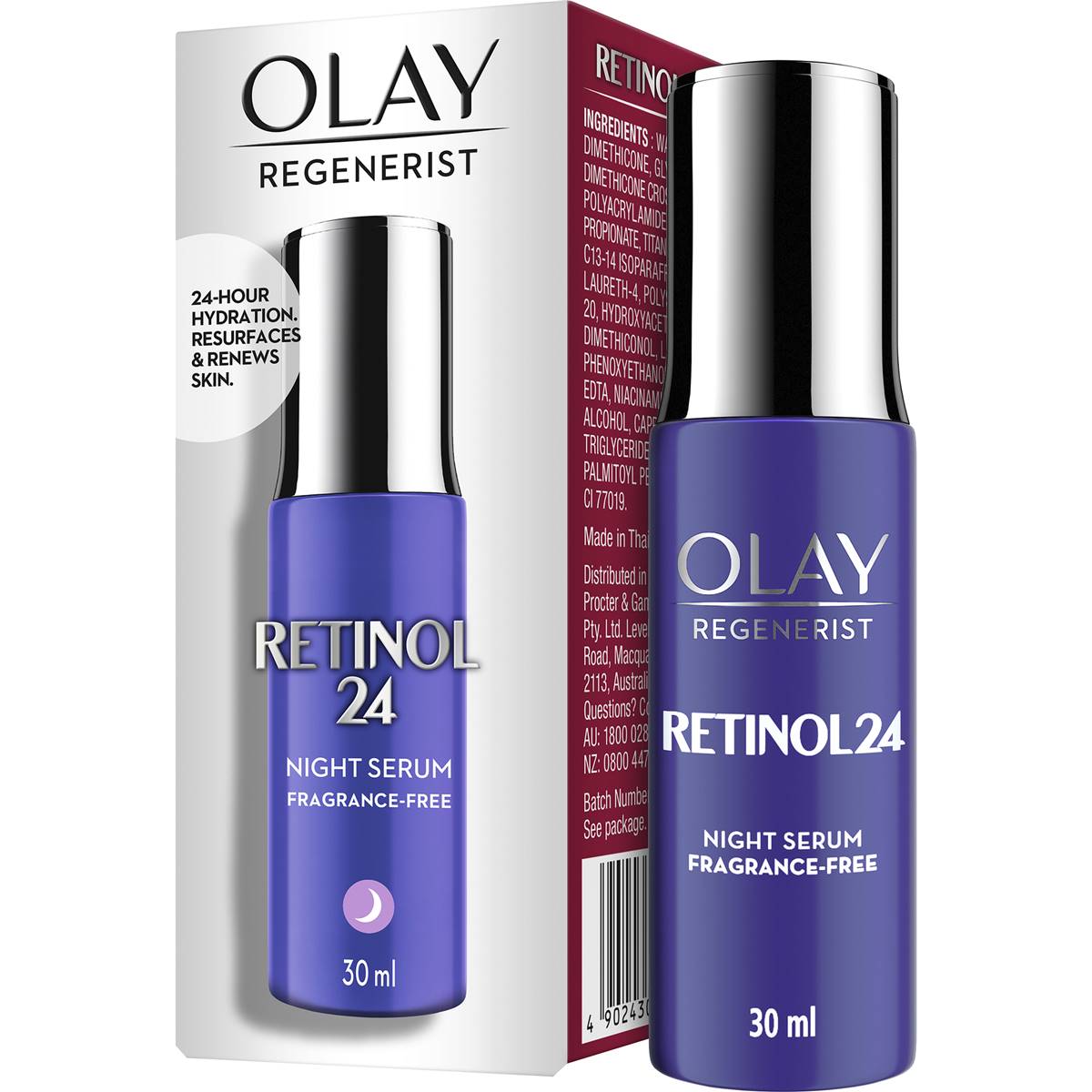 Olay Regenerist Retinol 24 Night Face Serum 30ml Woolworths