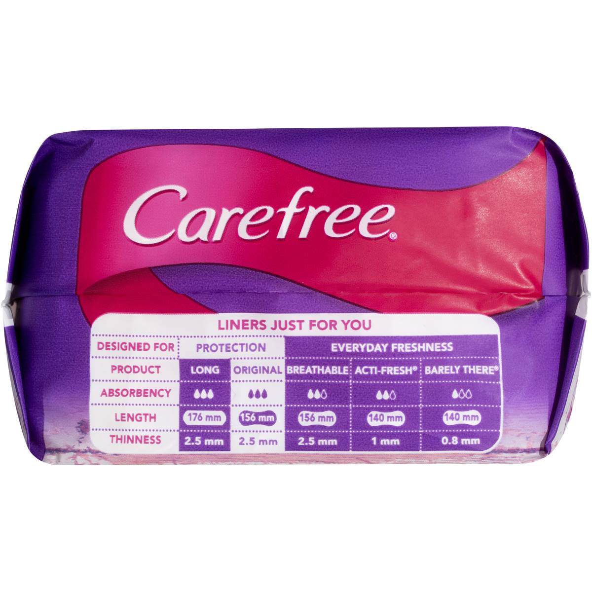 Carefree Panty Liners Shower Fresh Liners 30 Pack Woolworths