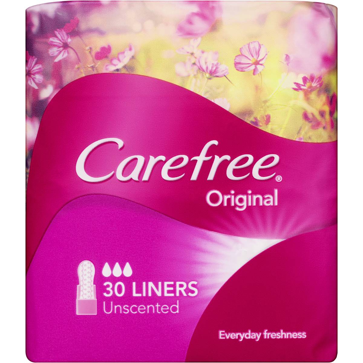 Carefree Original Unscented Panty Liners 30 Pack Woolworths