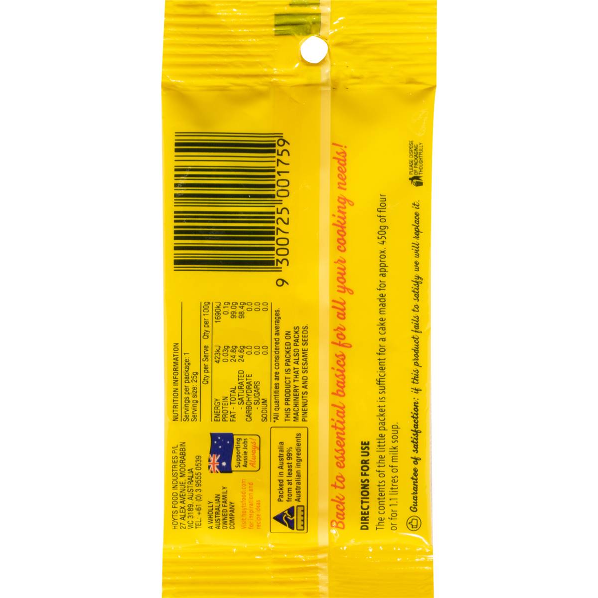 Hoyt's Vanilla Sugar 25g | Woolworths