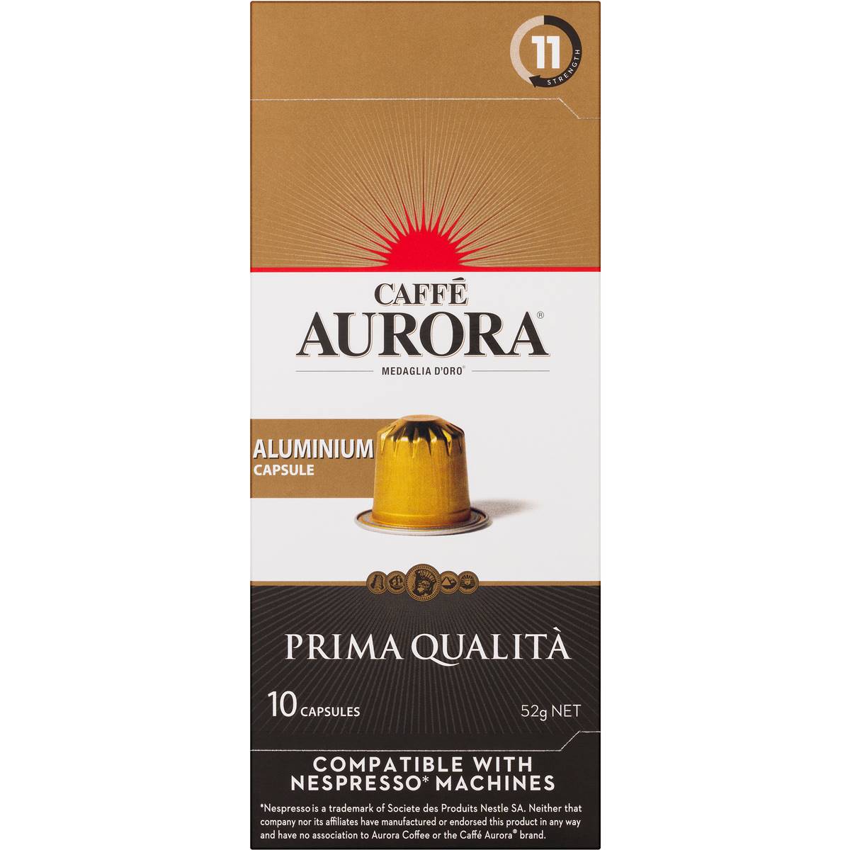 Caffe Aurora Prima Qualita Nespresso Compatible Coffee Capsules 10 Pack Woolworths