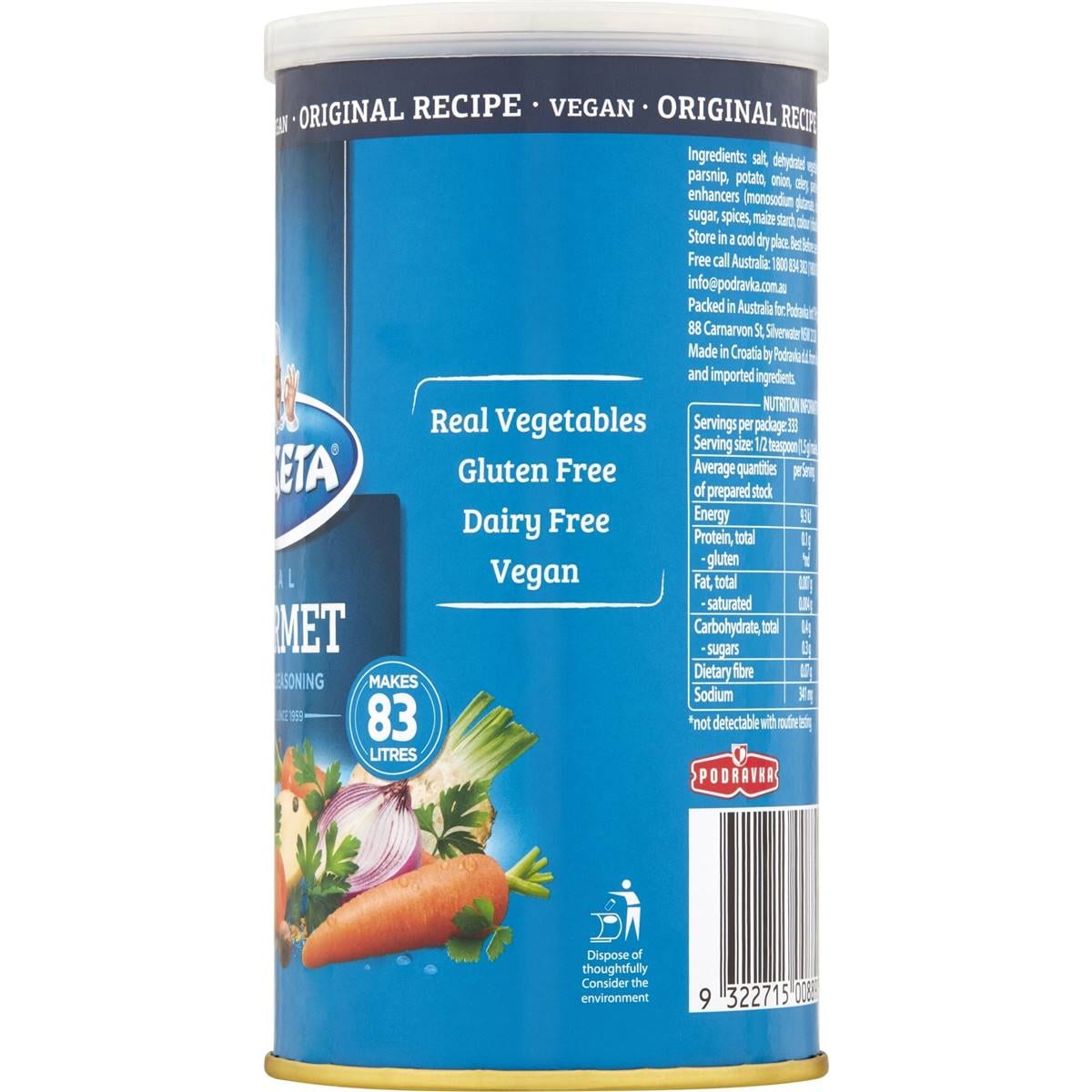 Podravka Vegeta Vegetable Gourmet Stock Powder 500g Woolworths