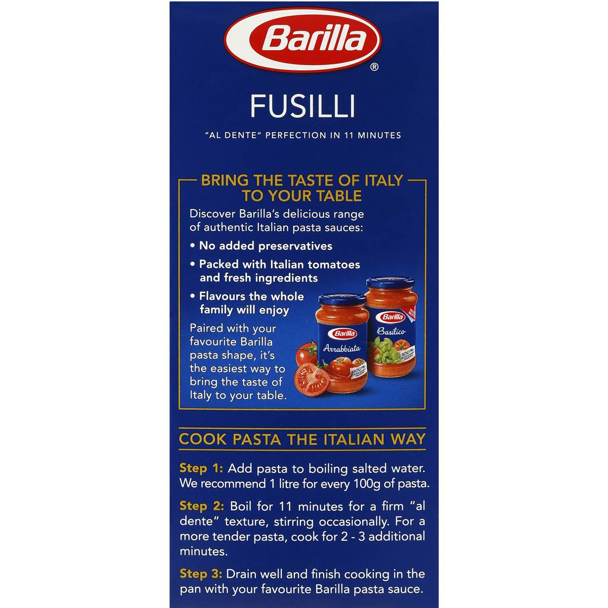 Barilla Fusilli Pasta No 98 500g | Woolworths