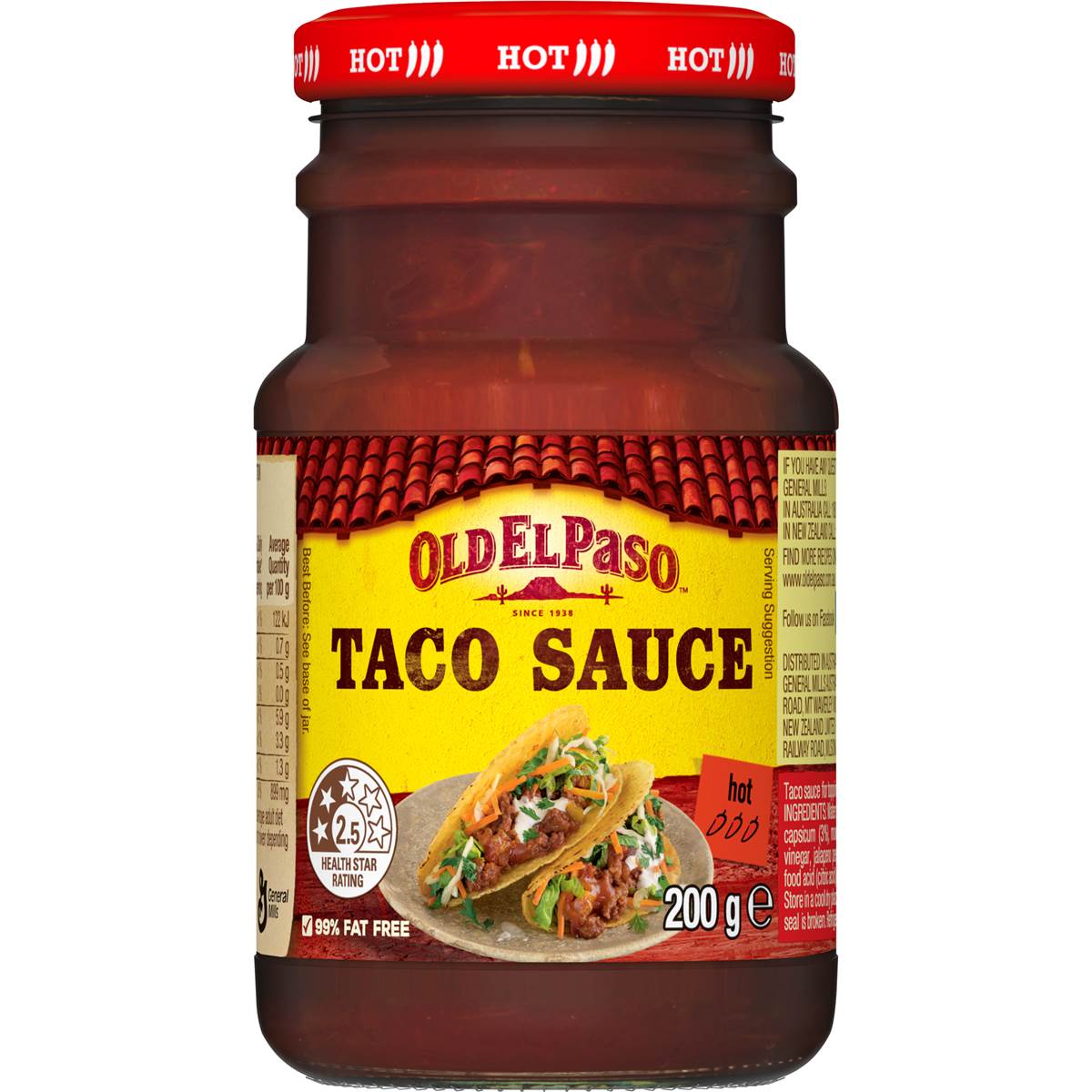 Old El Paso Taco Sauce Hot Taco Sauce 200g Woolworths