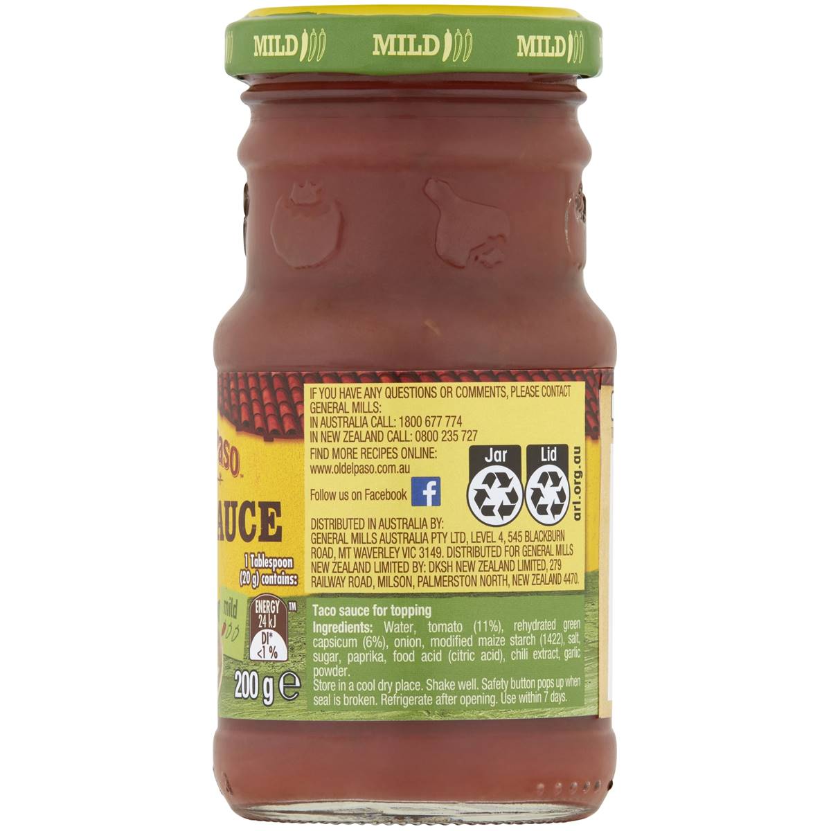 Old El Paso Taco Sauce Mild Taco Sauce 200g Woolworths