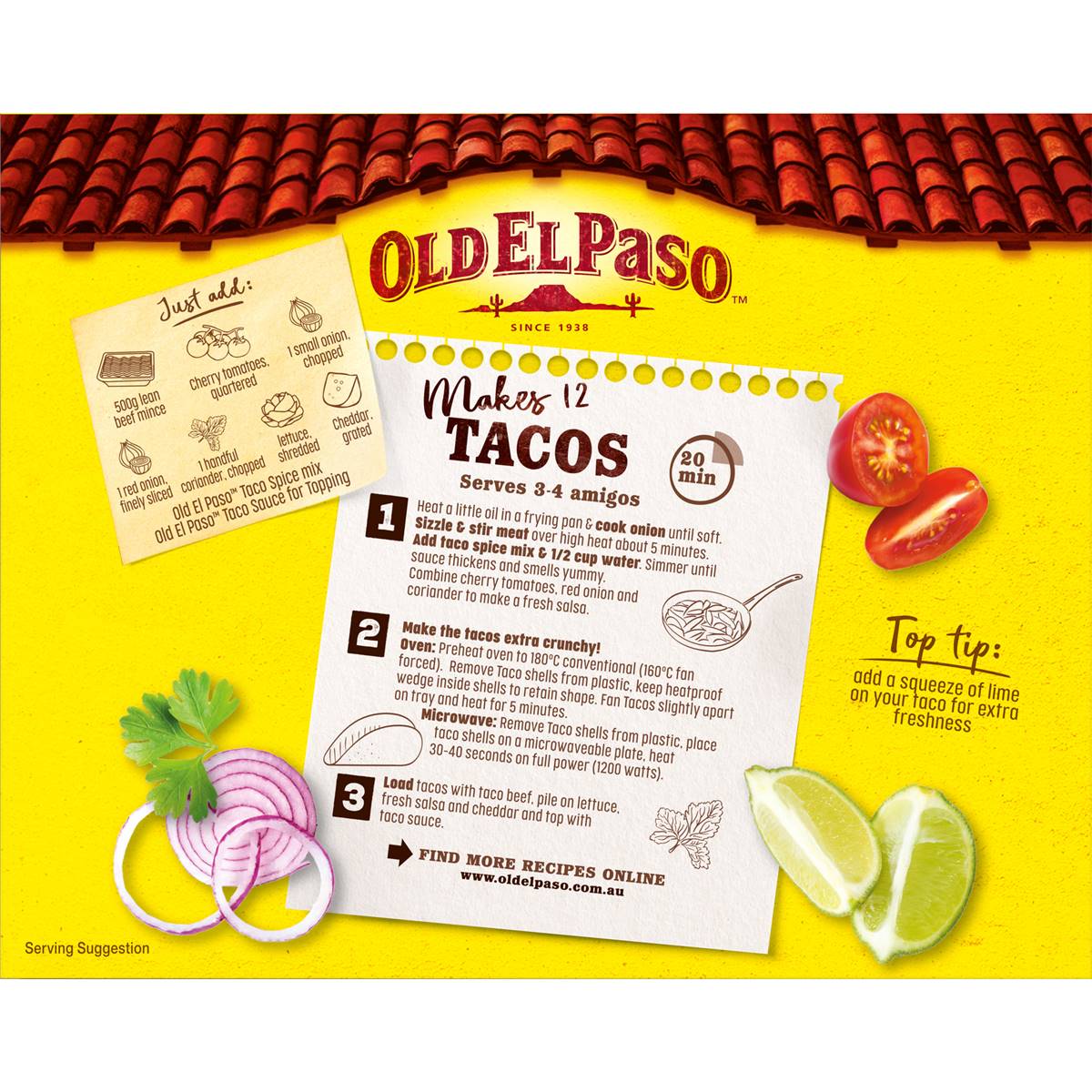 Old El Paso Taco Shells Original Regular Crunchy 12 Pack Woolworths