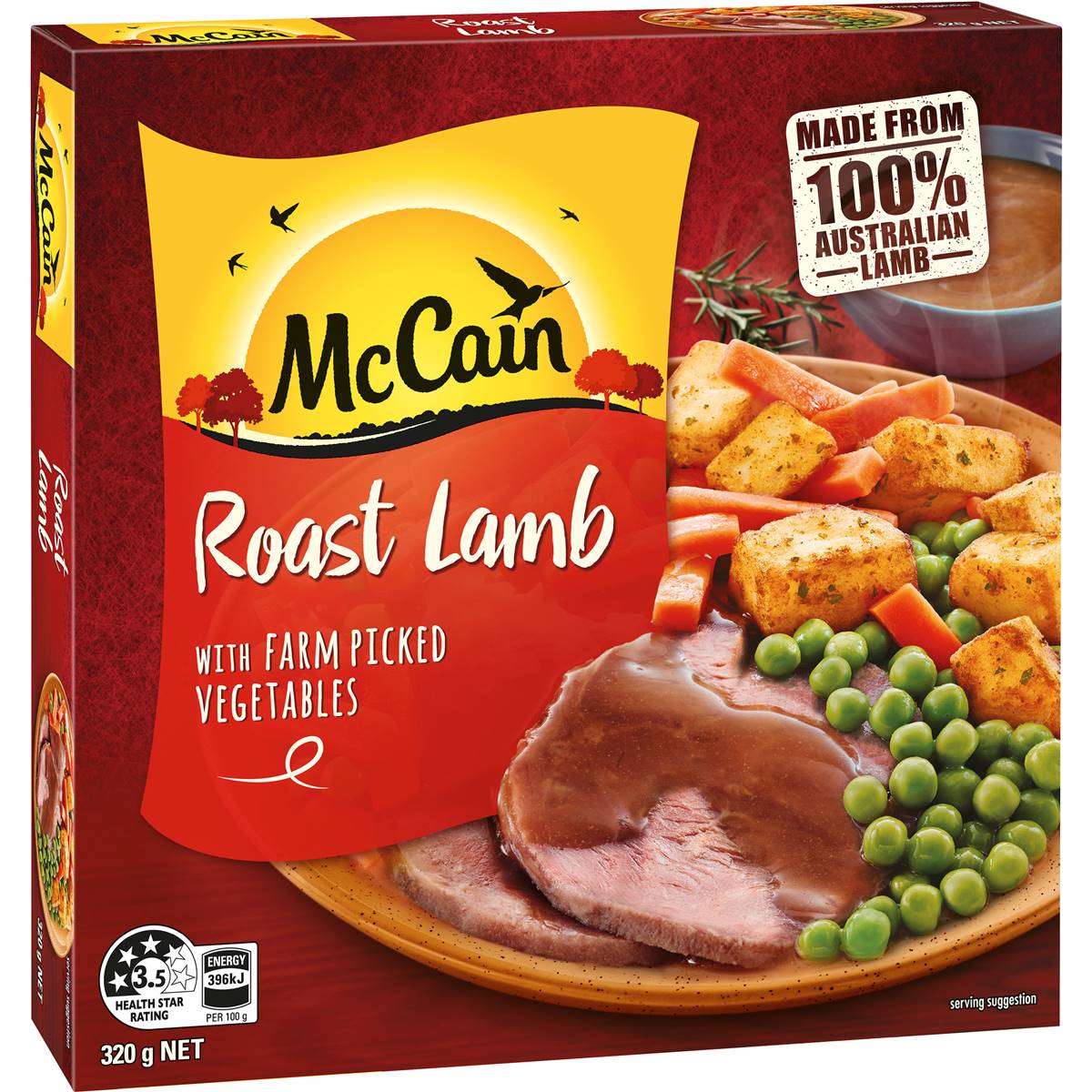 Mccain Dinner Roast Lamb Frozen Meal 320g Woolworths