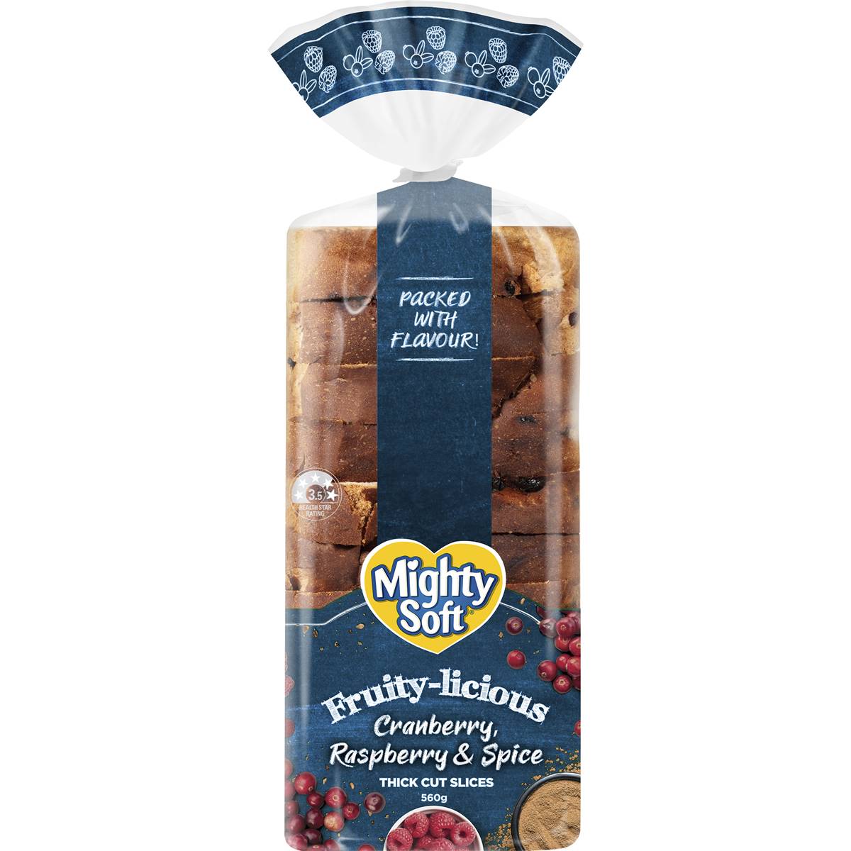 Mighty Soft Fruity-licious Cranberry Raspberry & Spice Loaf