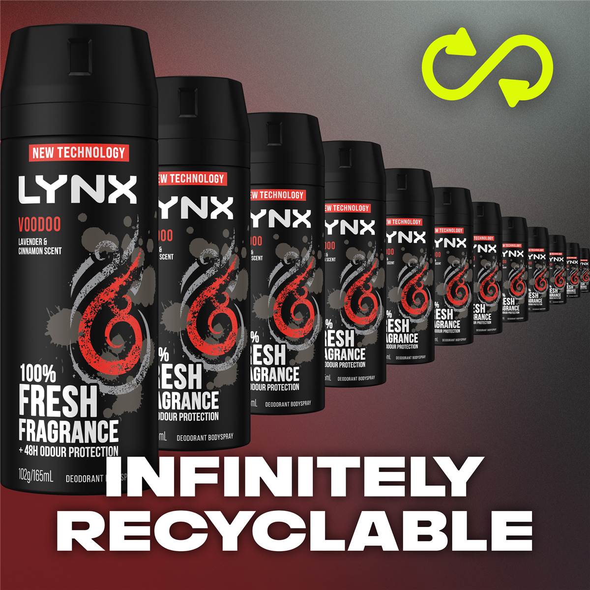 Lynx Deodorant Body Spray Voodoo 48h 165ml Woolworths