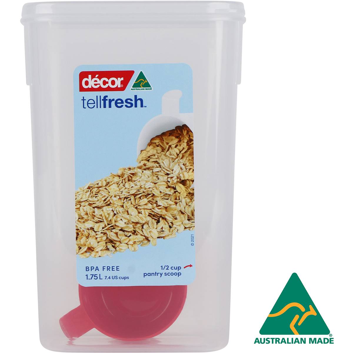 Decor Tellfresh Pantry Container, Oblong 1.25l Woolworths