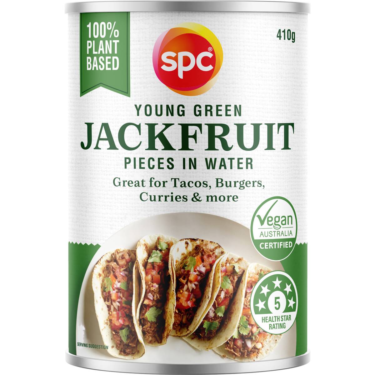 Spc Young Green Jackfruit Pieces In Water 410g Woolworths