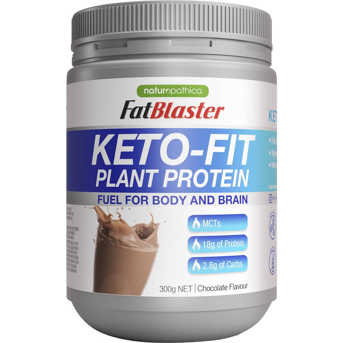 Naturopathica Fat Blaster Keto-fit Plant Protein Chocolate Flavour