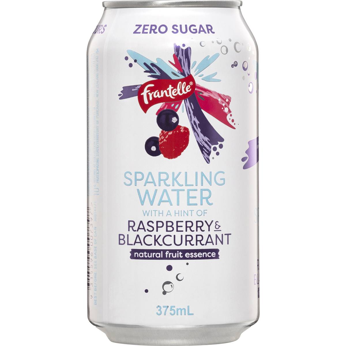 Frantelle Sparkling Water Raspberry & Blackcurrant Can 375ml Woolworths