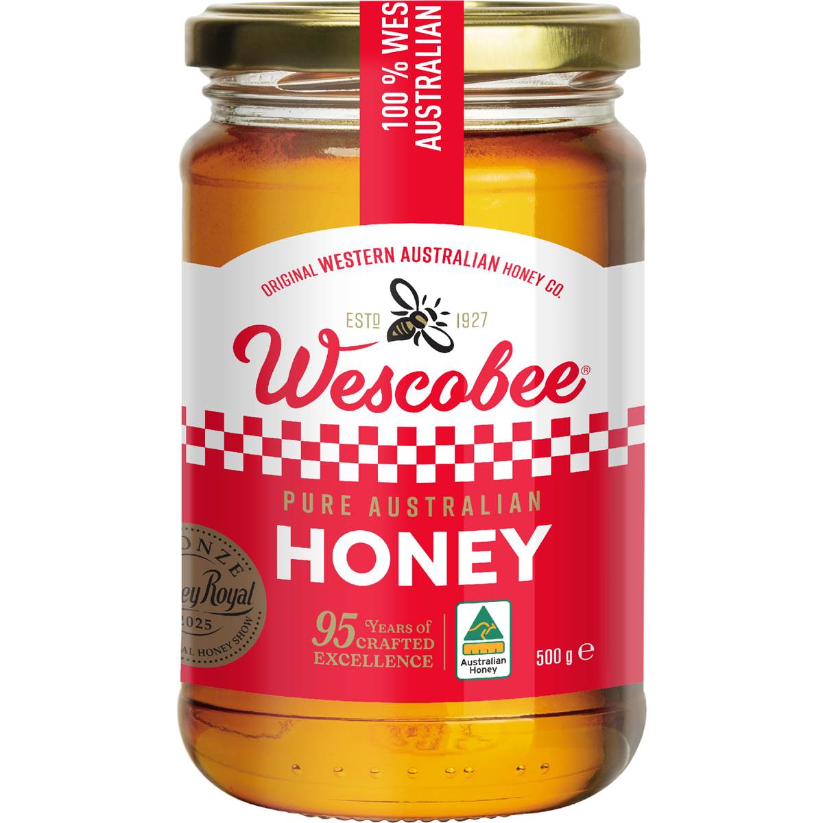 Wescobee Pure Australian Honey Jar 500g Woolworths