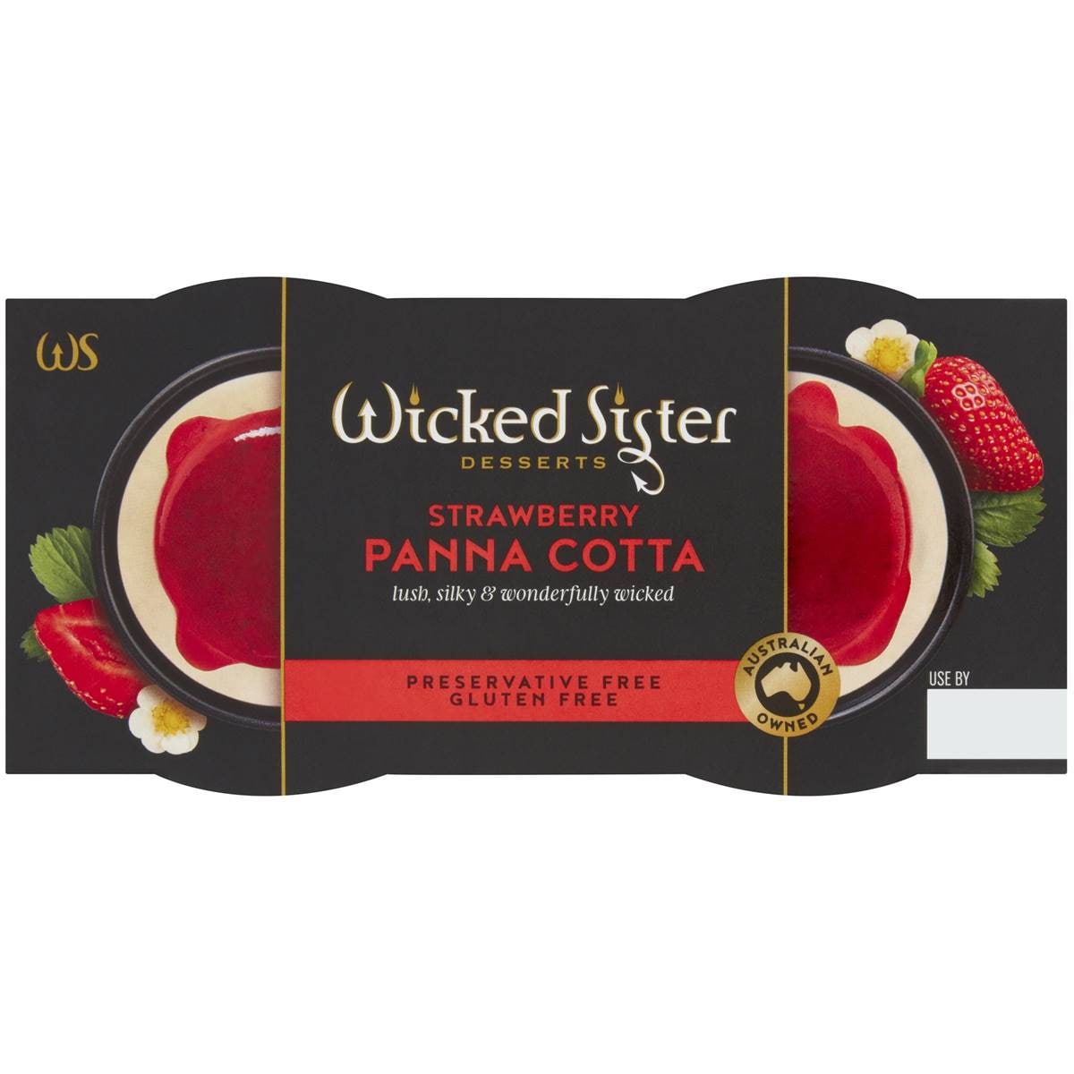 Wicked Sister Strawberry Panna Cotta 150g X2 Pack Woolworths