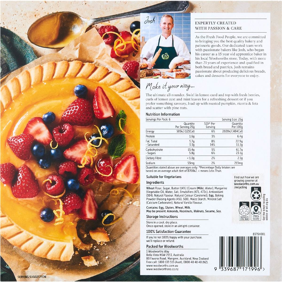 Woolworths Pastry Flan Case 150g Woolworths