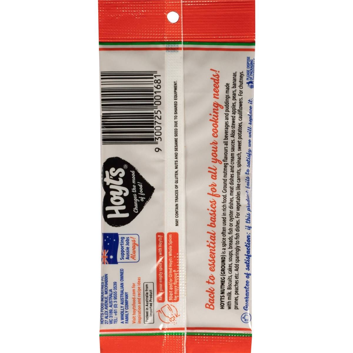 Hoyt's Nutmeg Ground 25g Woolworths